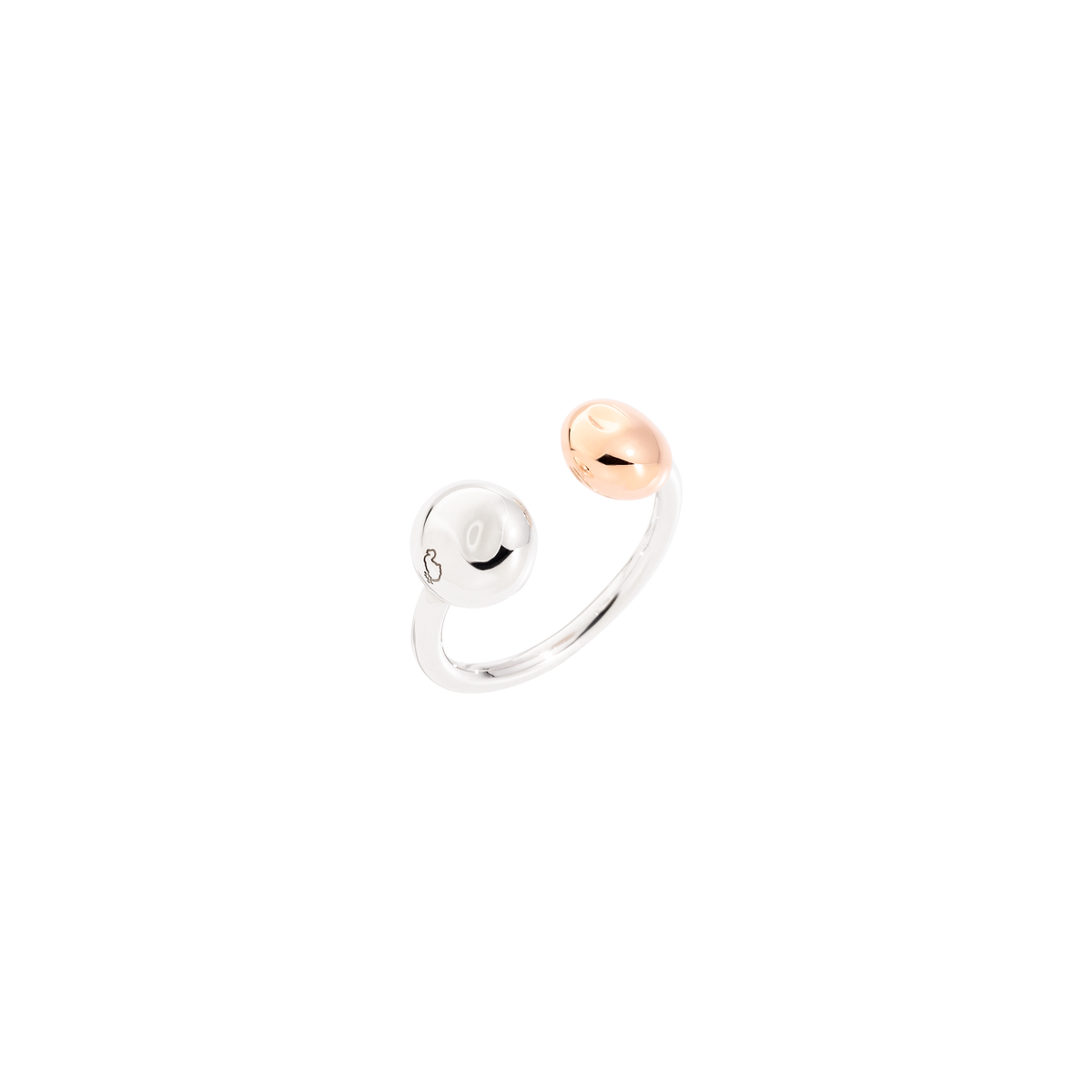 ANELLO PEPITA ARGENTO & ORO ROSA